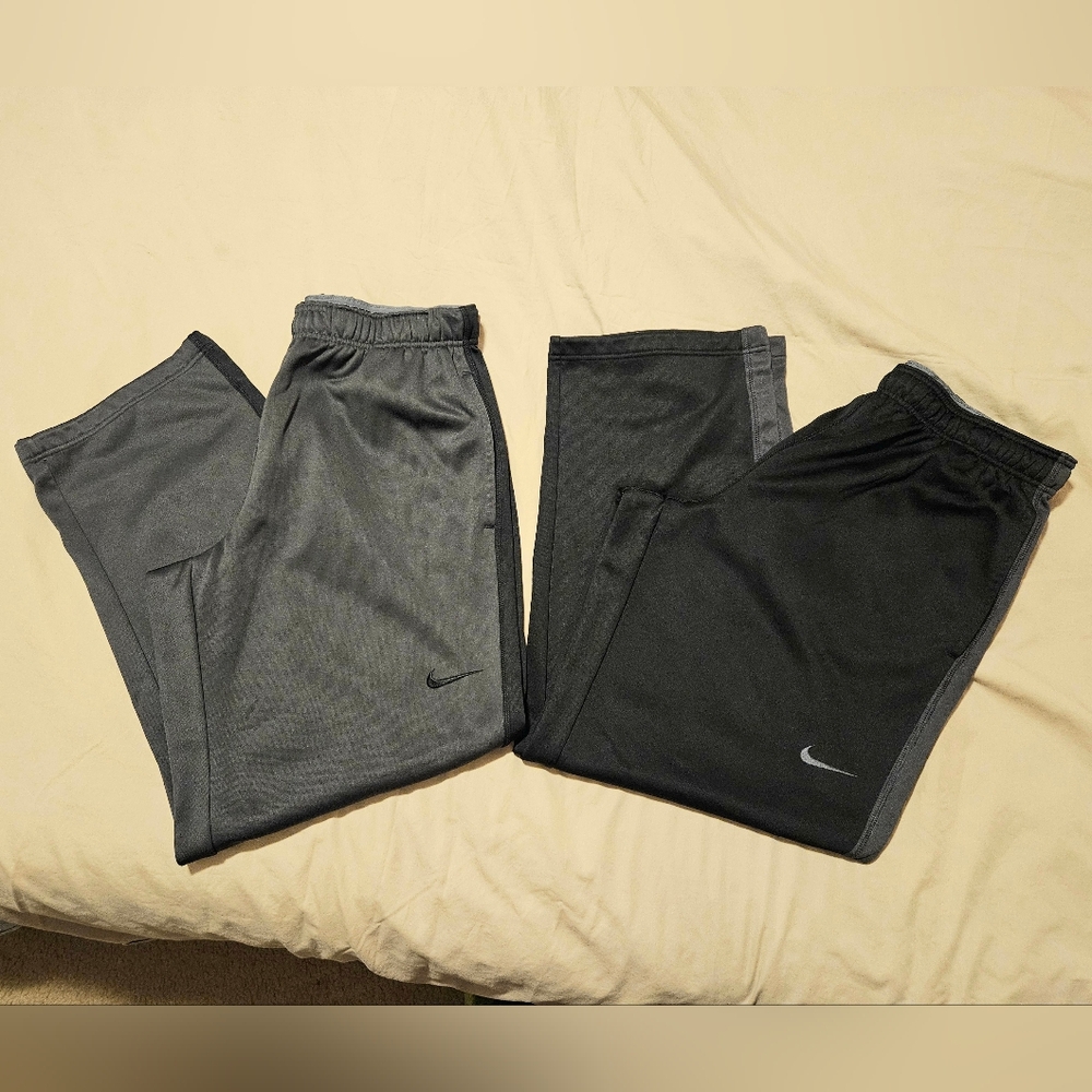 Nike Men's Gray & Black Thermal-Fit, 2 pairs